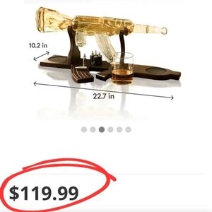 BRAND NEW The Flybold Rifle Decanter Set Gun Shaped Decanter & Glasses